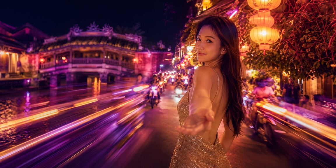 Phong cảnh casino giải trí về đêm tại Hội An